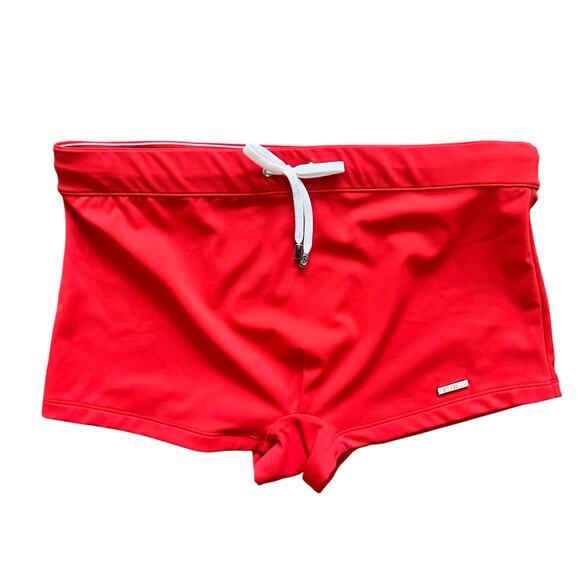2{X}IST Men's Cabo Swim Solid Red TRUNK SIZE L SWIMWEAR 2xist Preppy Classic - Picture 1 of 3